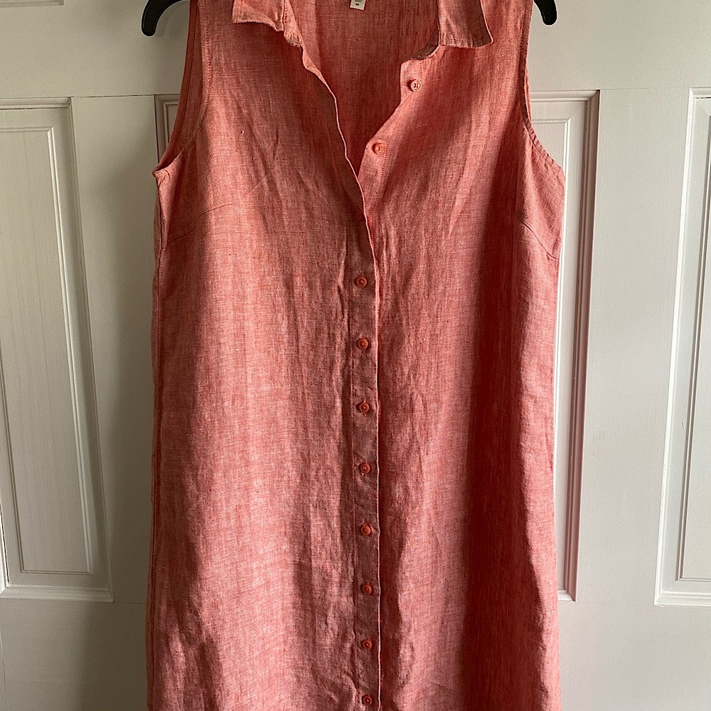 EUC Garnet Hill Sleeveless linen dress